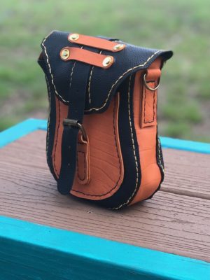 Small hip bag – Black and Orange
