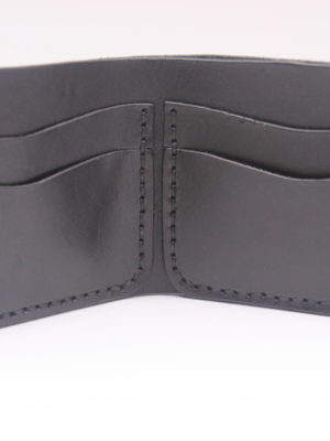 Classic Billfold Wallet – Black with Black Stitching