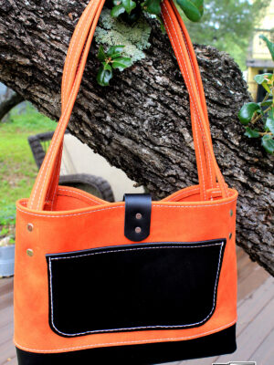 Tote Bag – Orange and Black with two branding marks